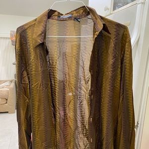 Jhane Barnes 100% silk button down